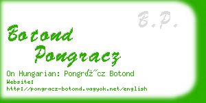 botond pongracz business card